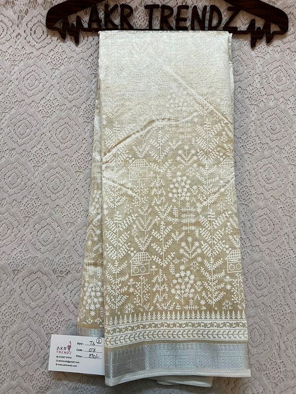 Semi Tussar silk sarees