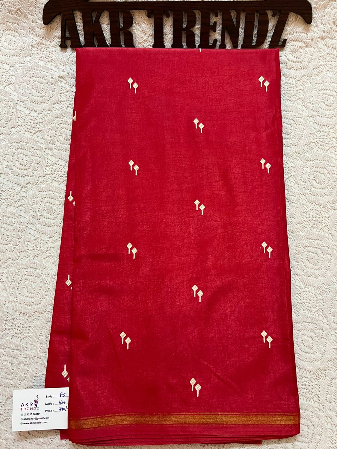 Thin border printed silk sarees​