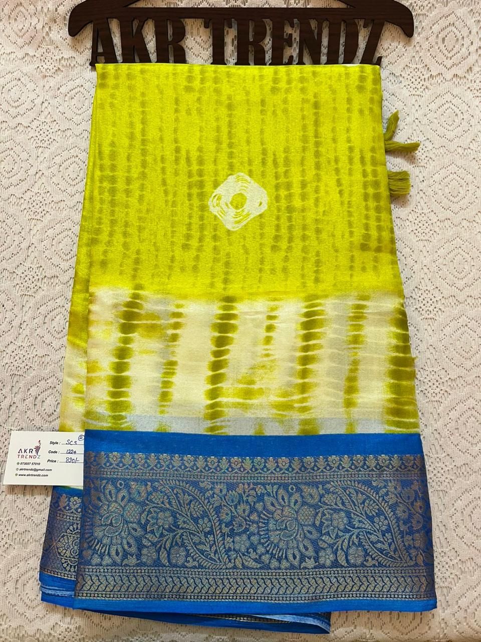 Shibori print soft cotton sarees