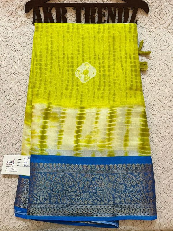 Shibori print soft cotton sarees