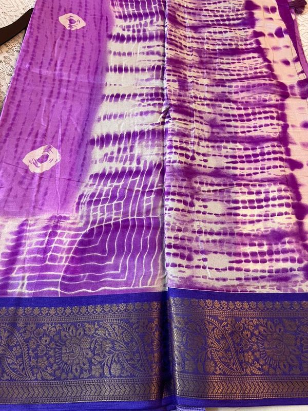 Shibori print soft cotton sarees