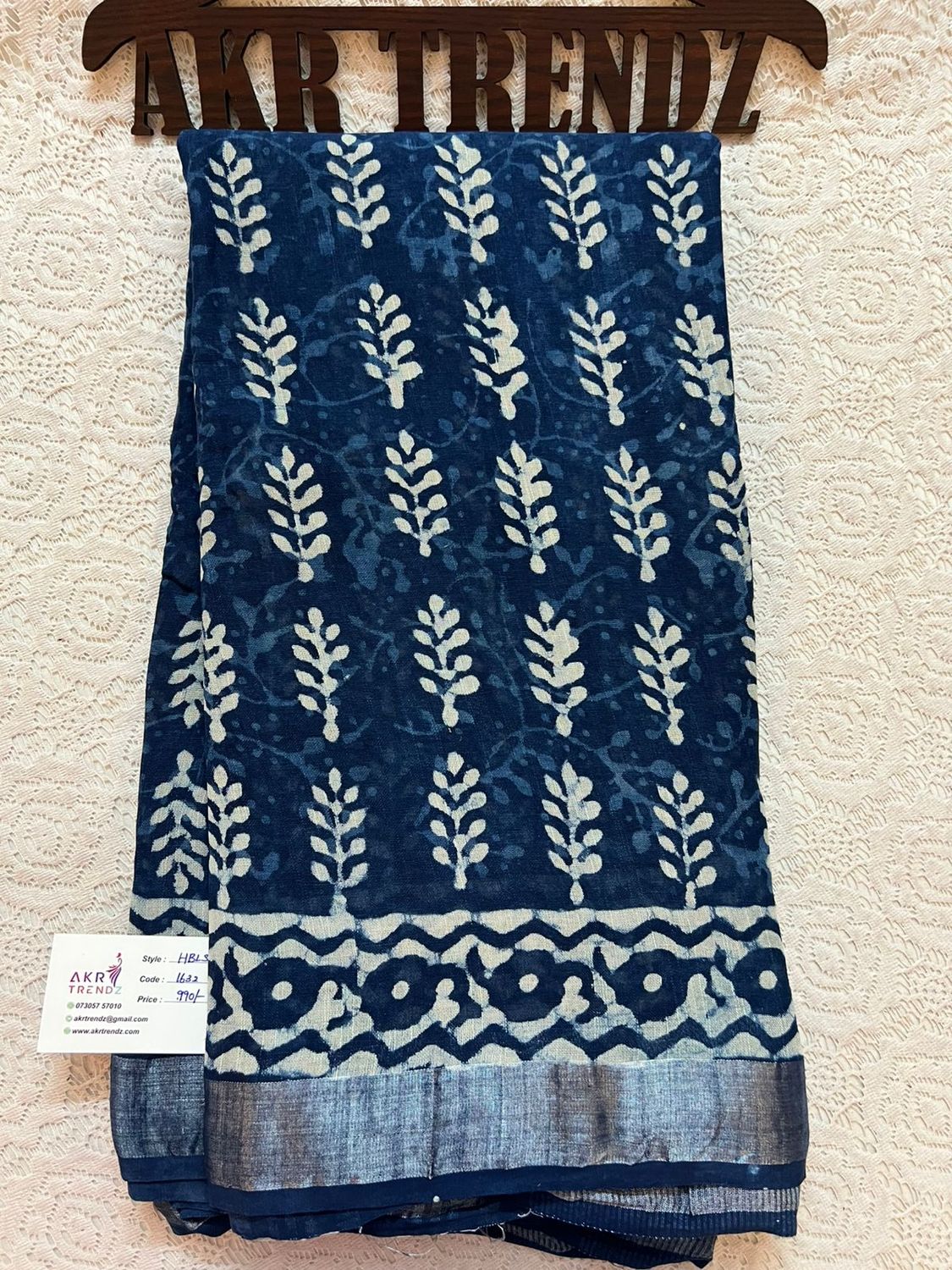 Hand Block Linen cotton sarees