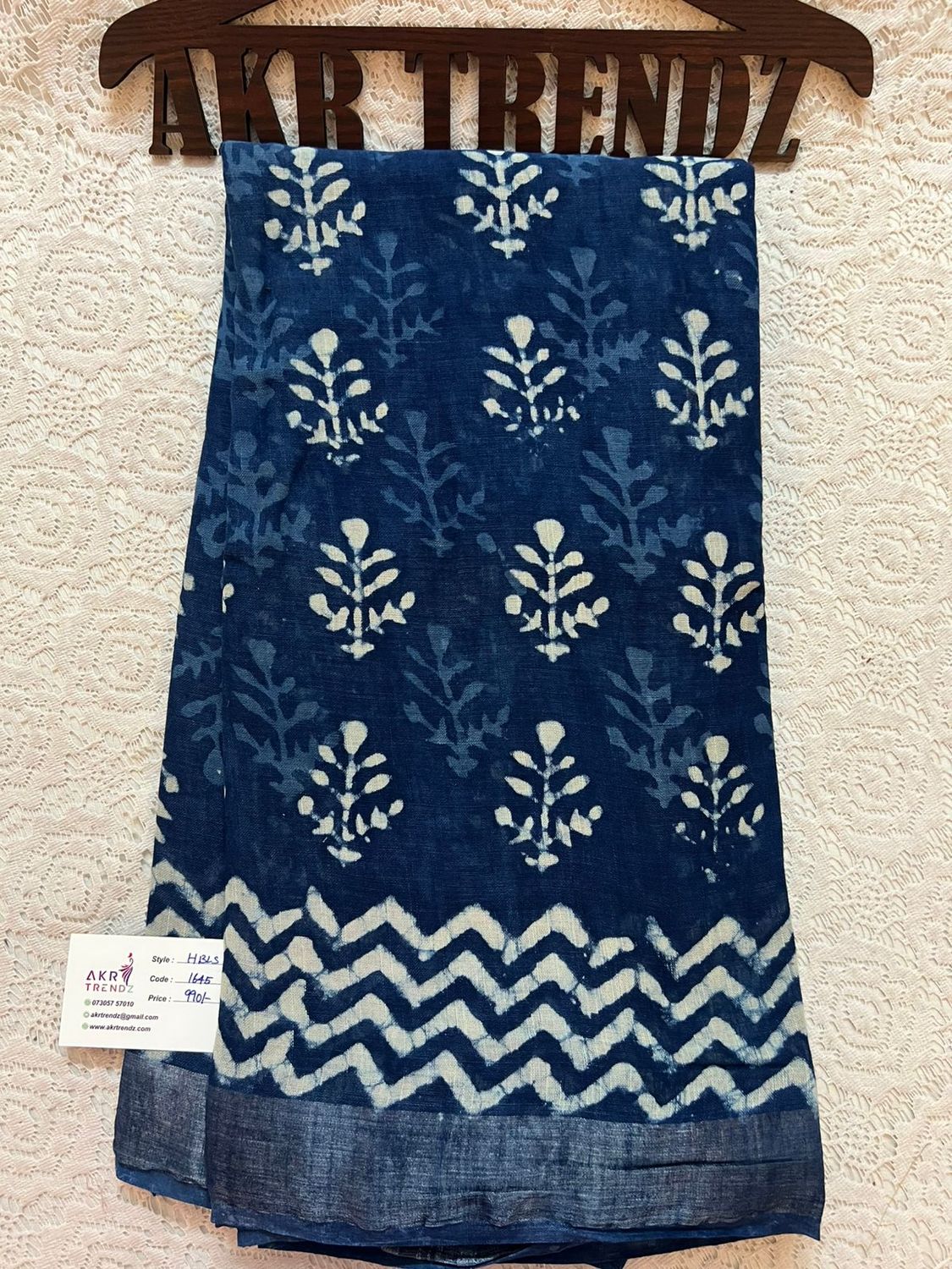 Hand Block Linen cotton sarees