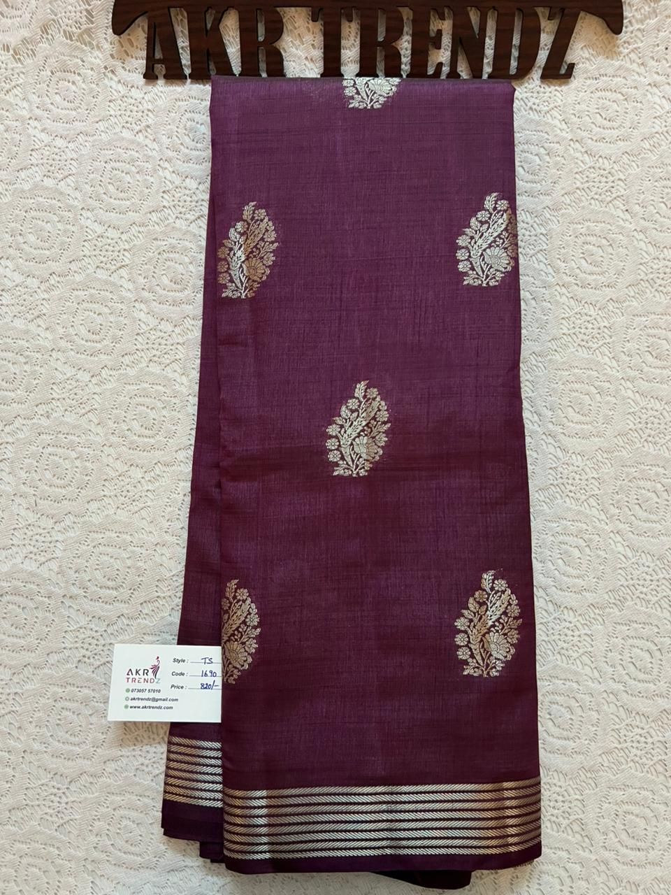 Semi Tussar silk sarees priced