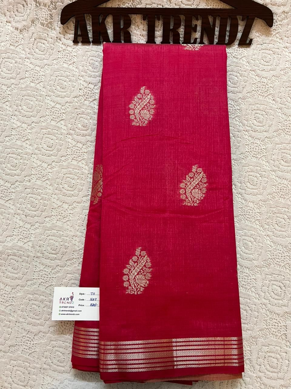 Semi Tussar silk sarees priced
