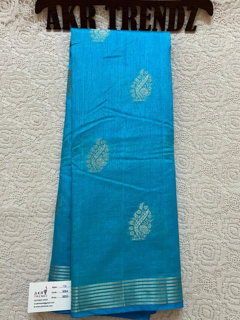 Semi Tussar silk sarees priced