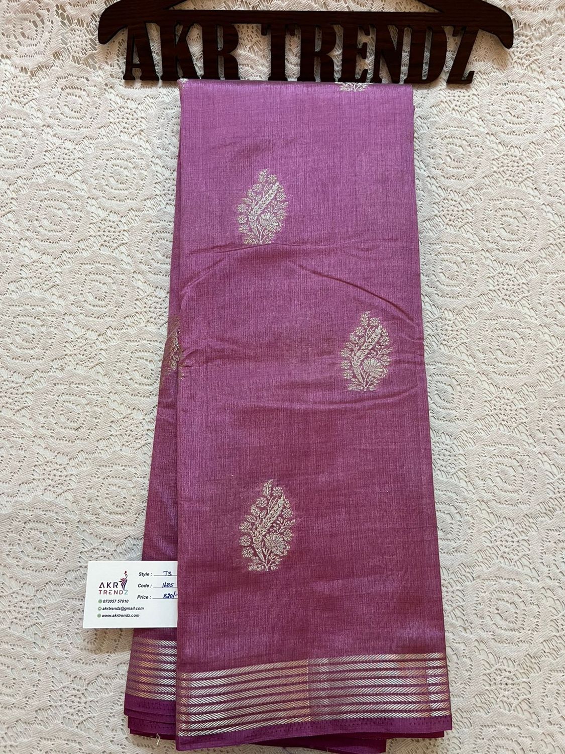 Semi Tussar silk sarees priced