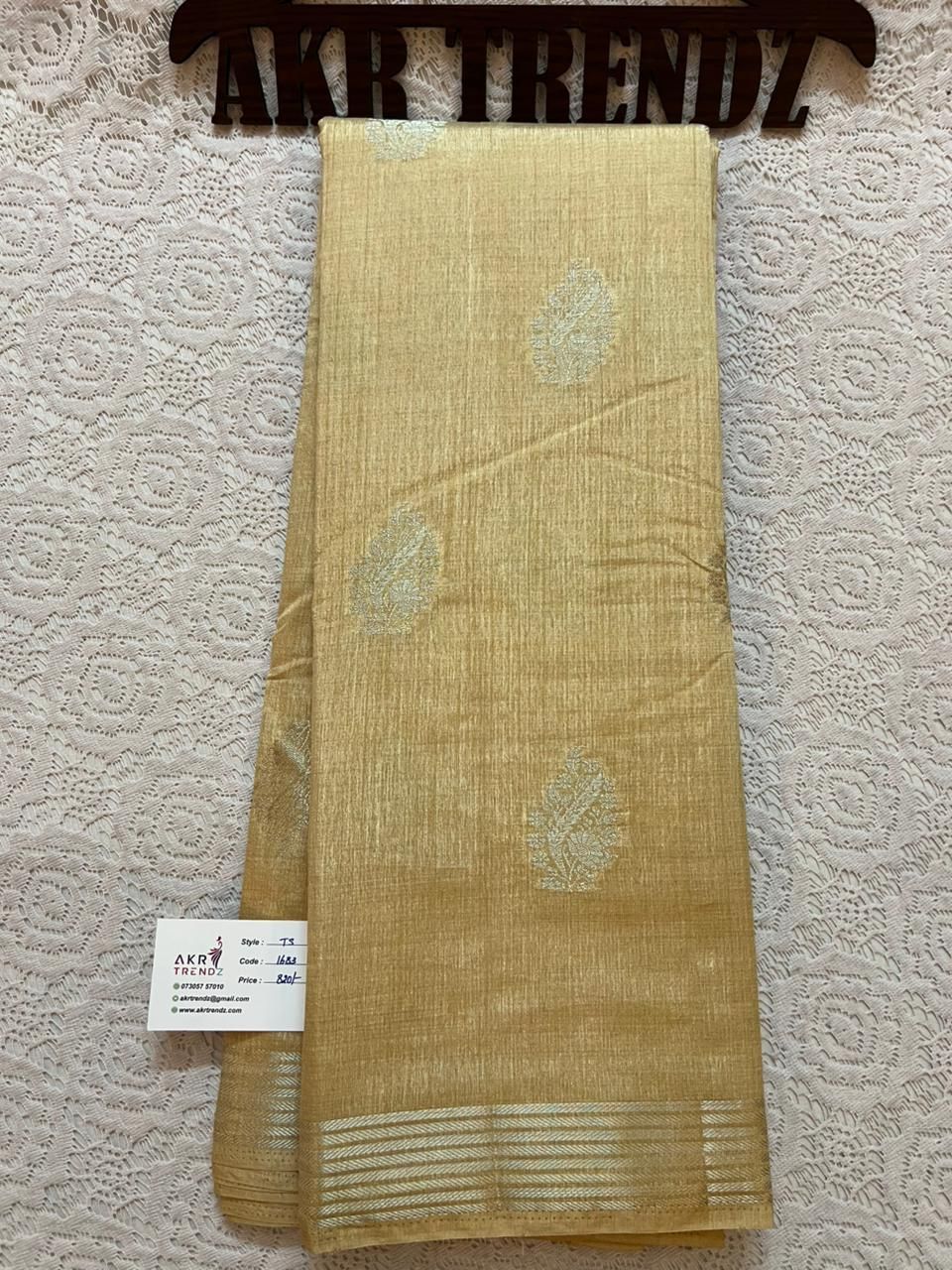 Semi Tussar silk sarees priced