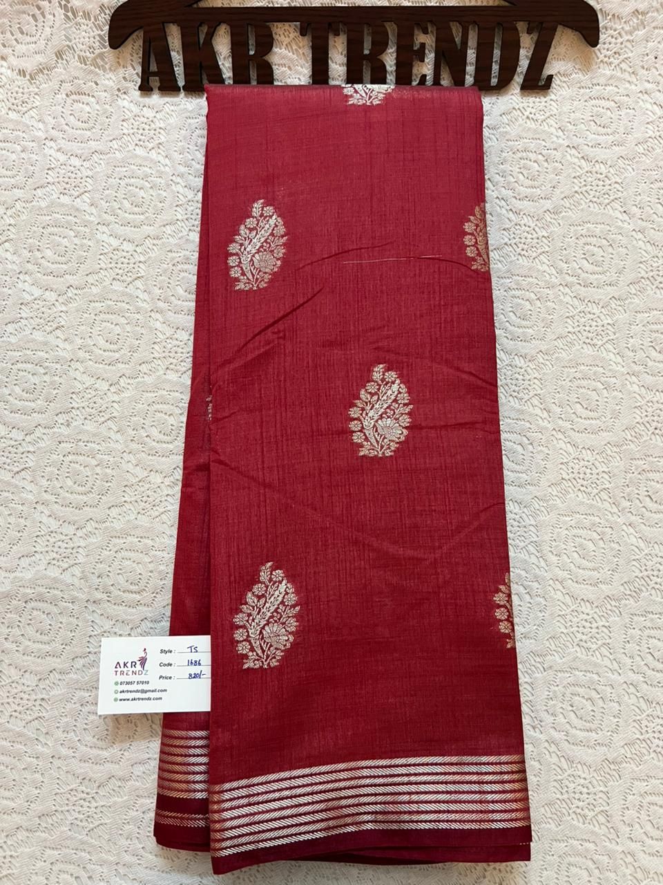 Semi Tussar silk sarees priced