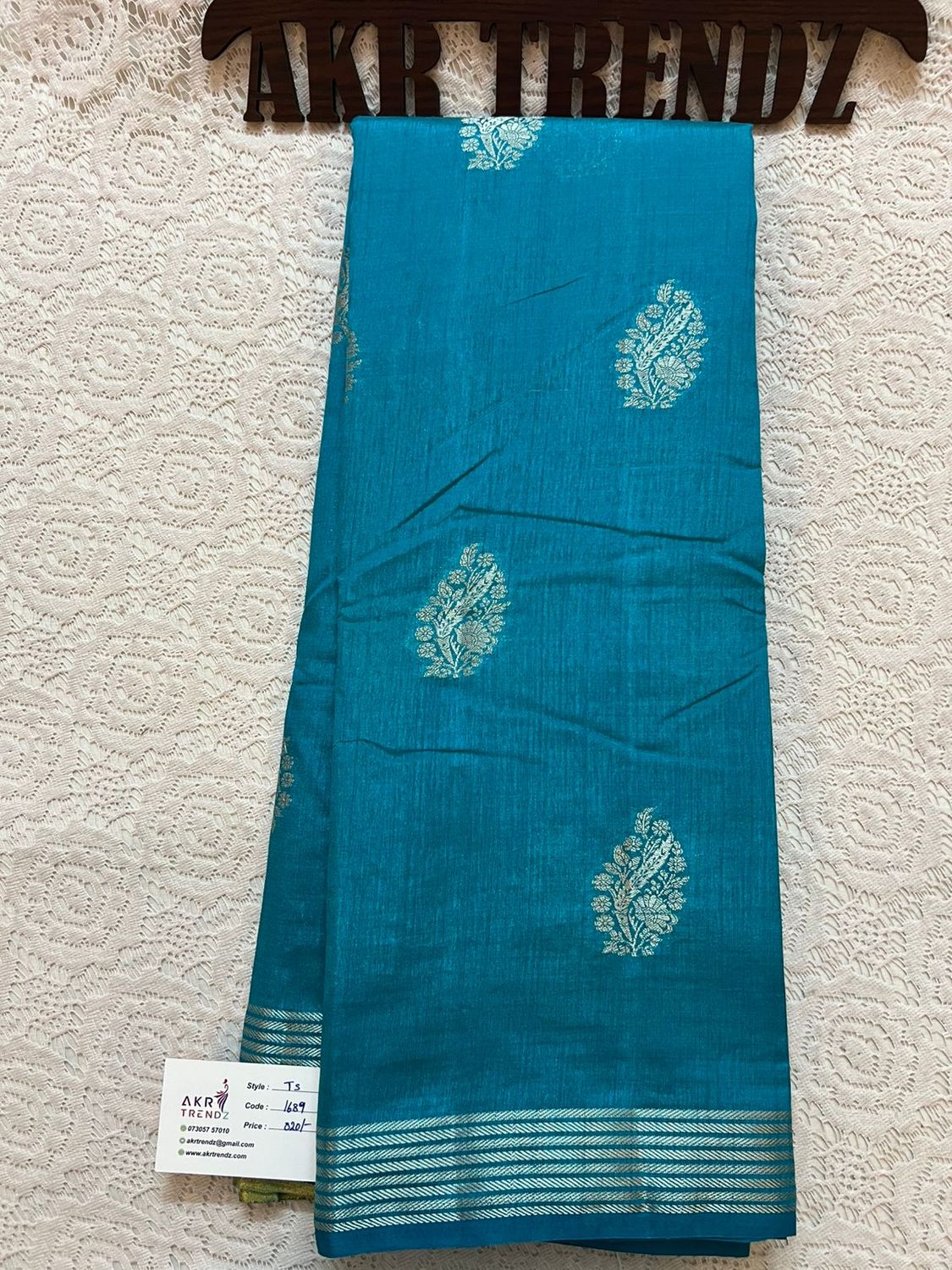 Semi Tussar silk sarees priced