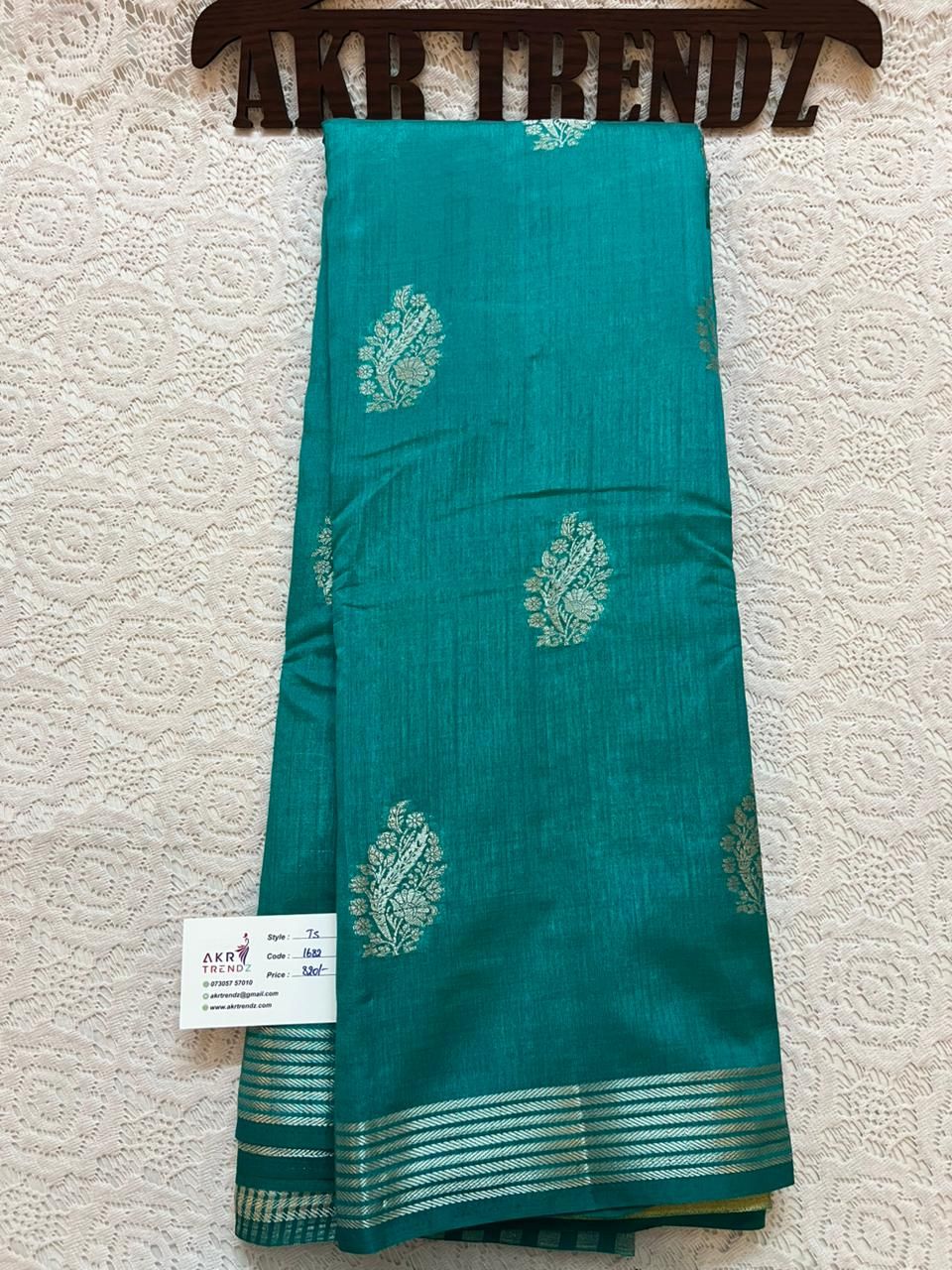Semi Tussar silk sarees priced