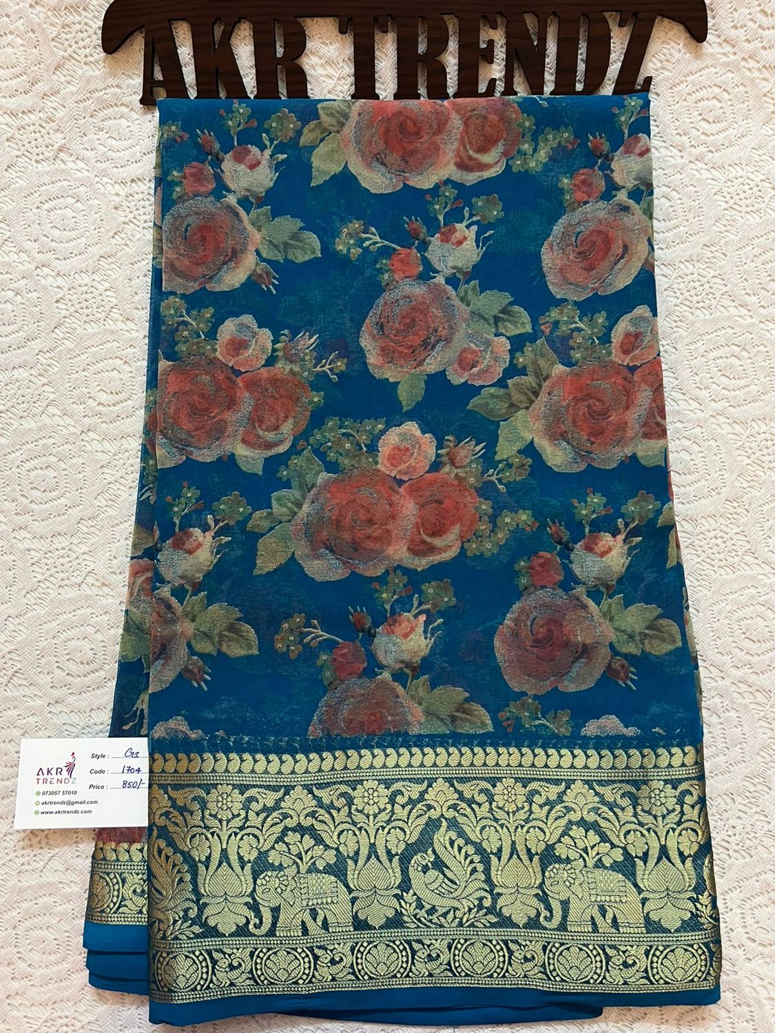 Jacquard border Georgette sarees​