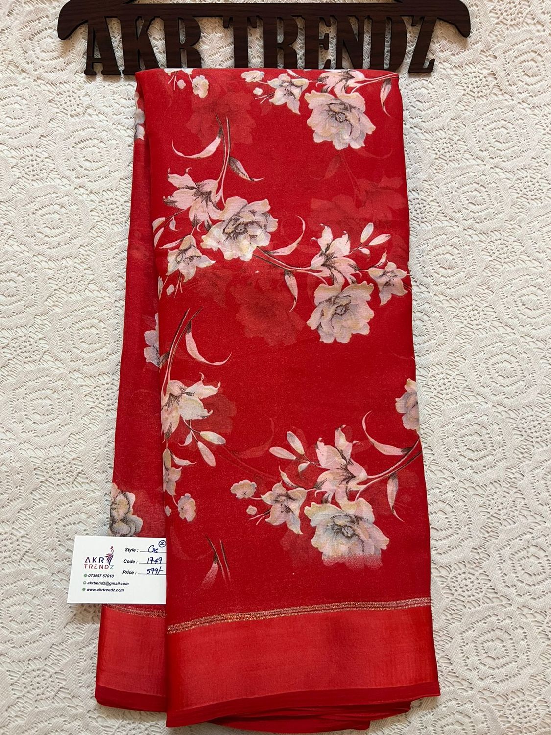 Satin Border Georgette sarees​