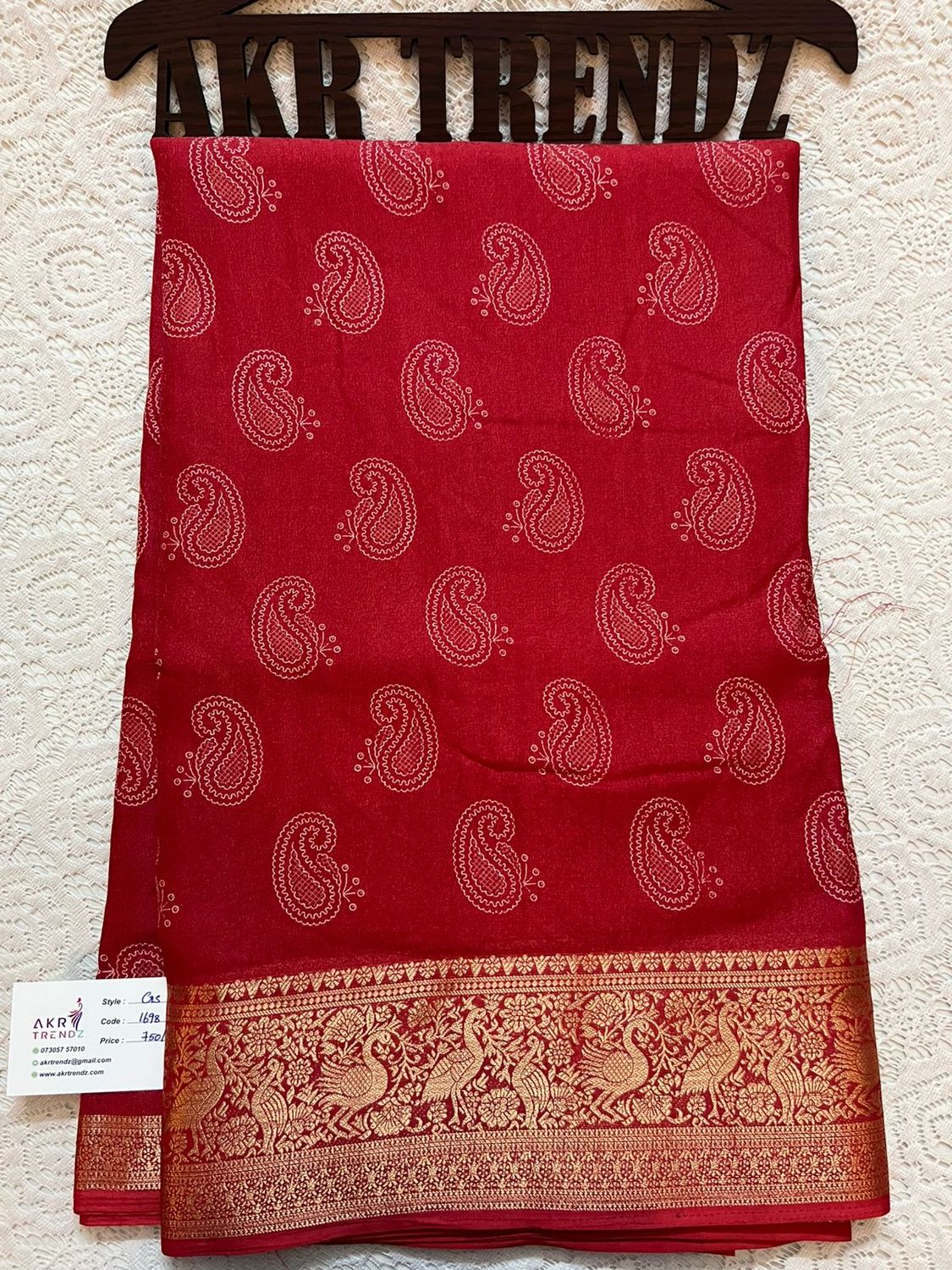 Jacquard border Georgette sarees​