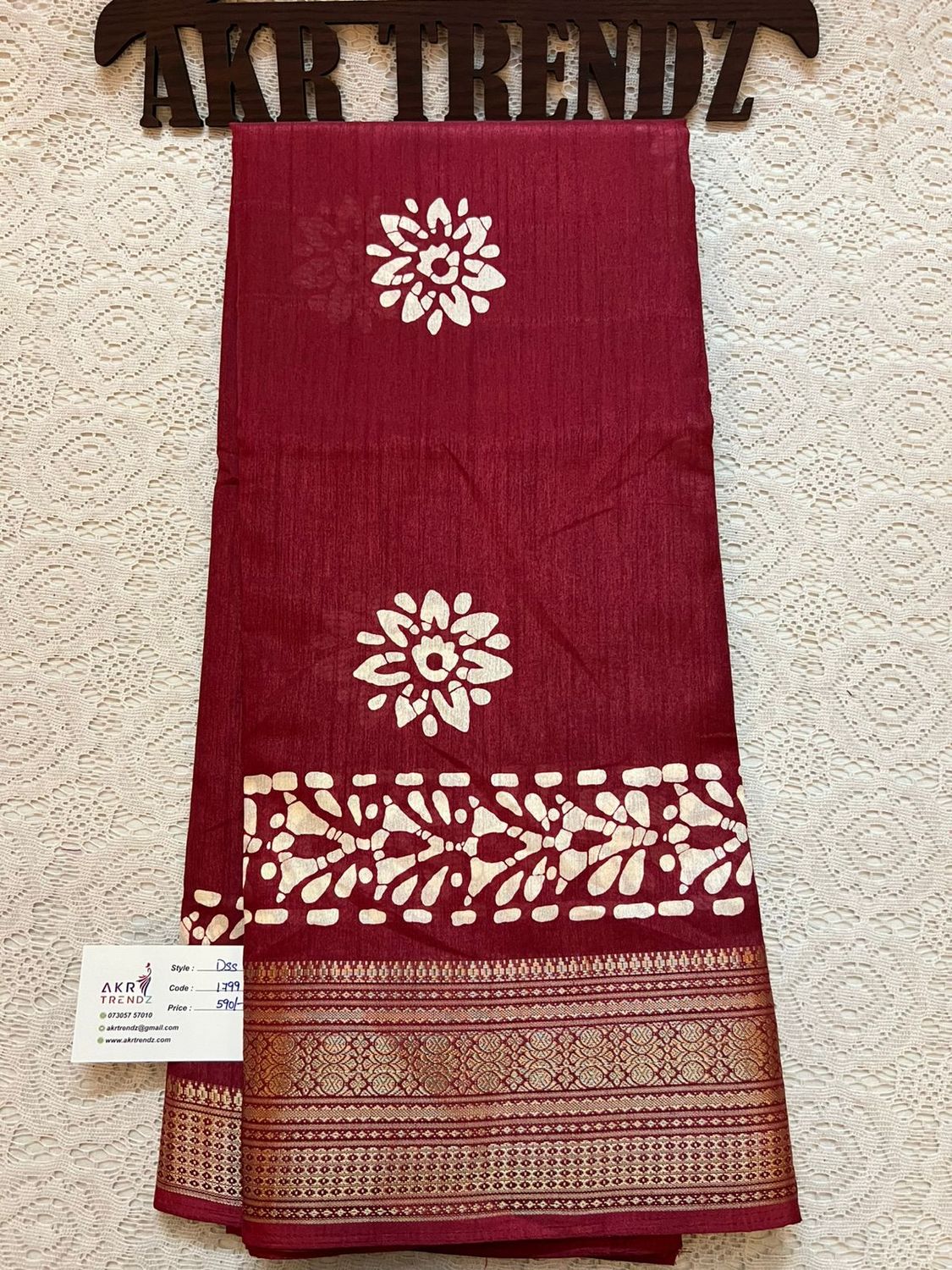 ​Batik print Dola silk sarees​