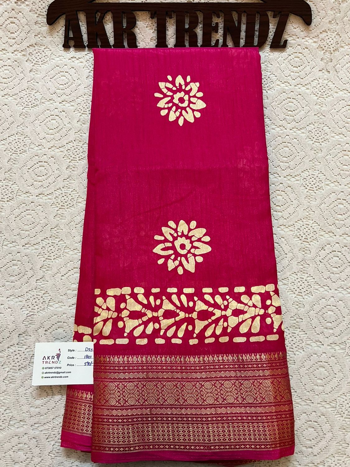 ​Batik print Dola silk sarees​