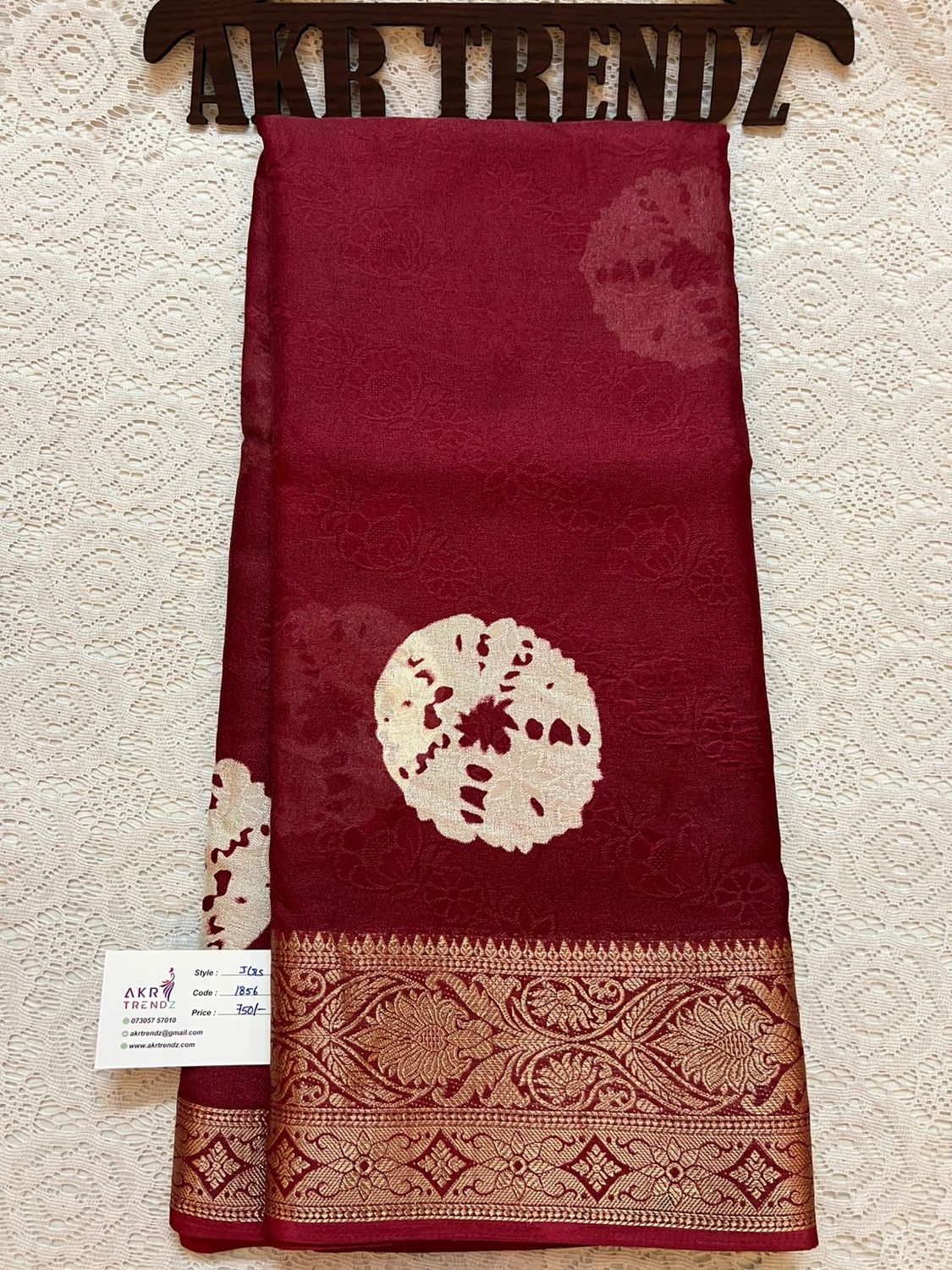 Jacquard border Georgette sarees​