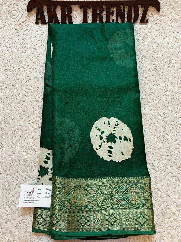 Jacquard border Georgette sarees​