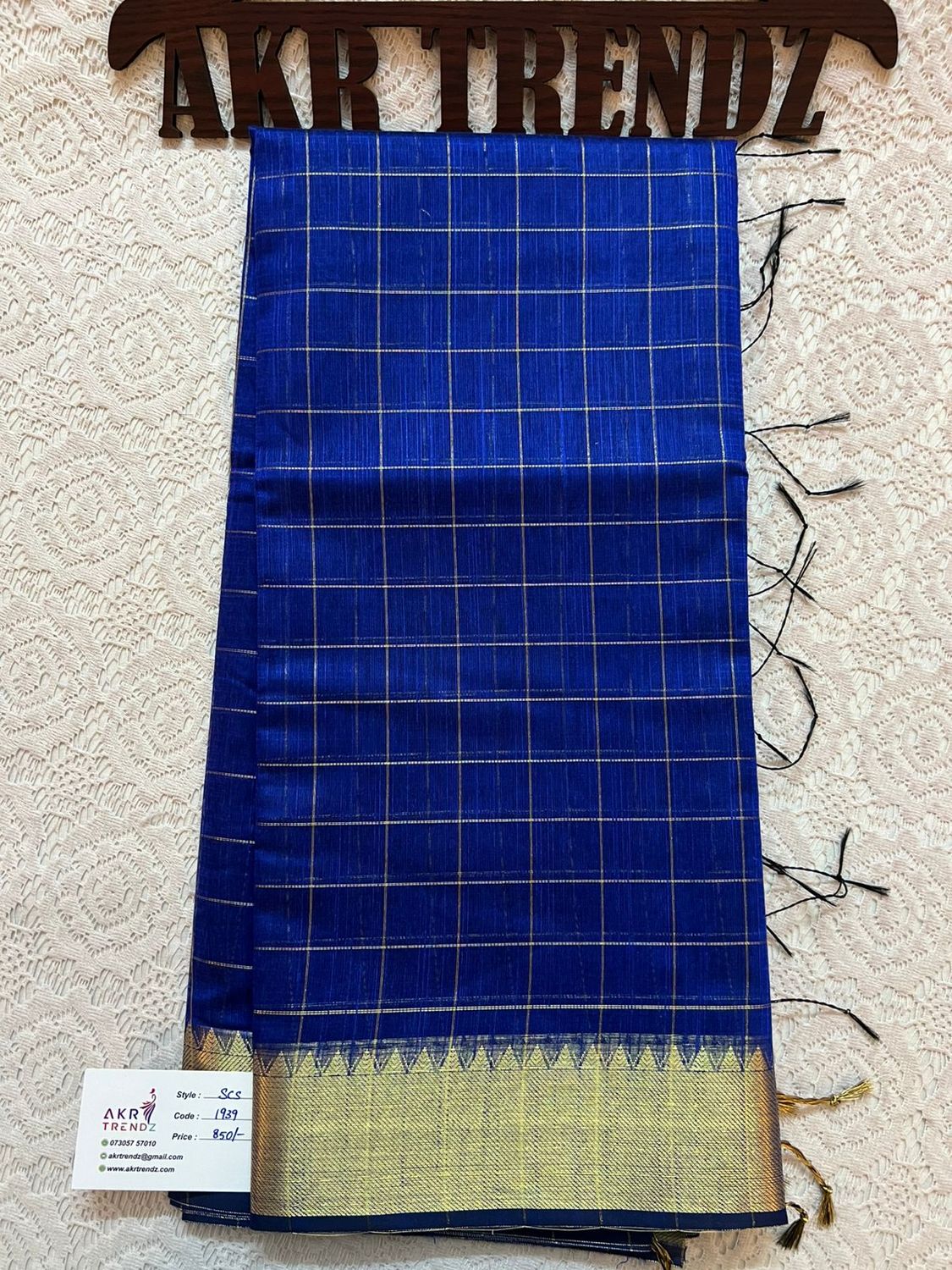 Checks silk cotton sarees​