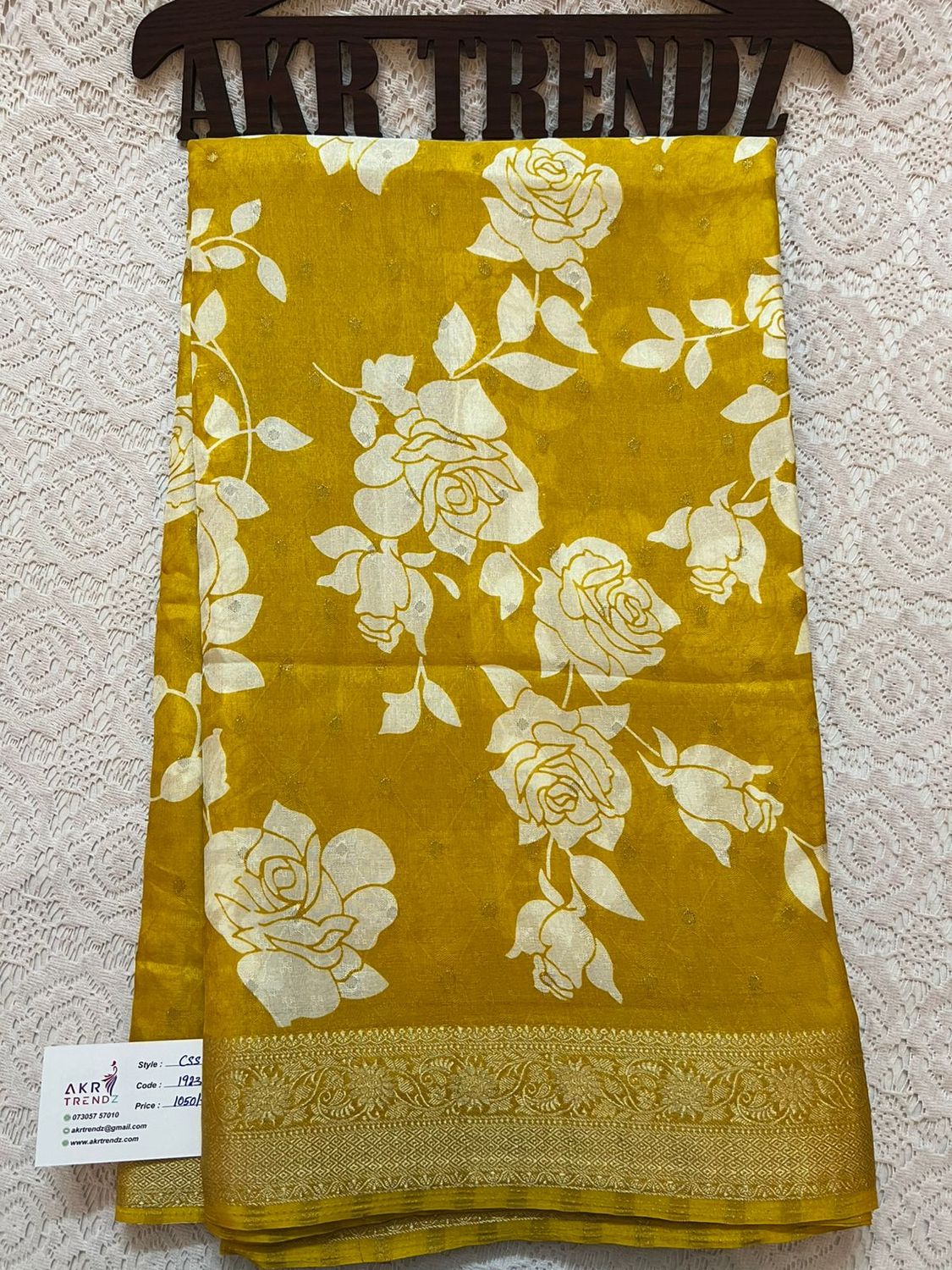 Floral chinnon silk sarees​