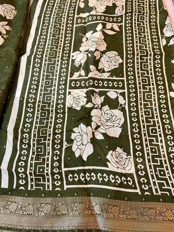 Floral chinnon silk sarees​
