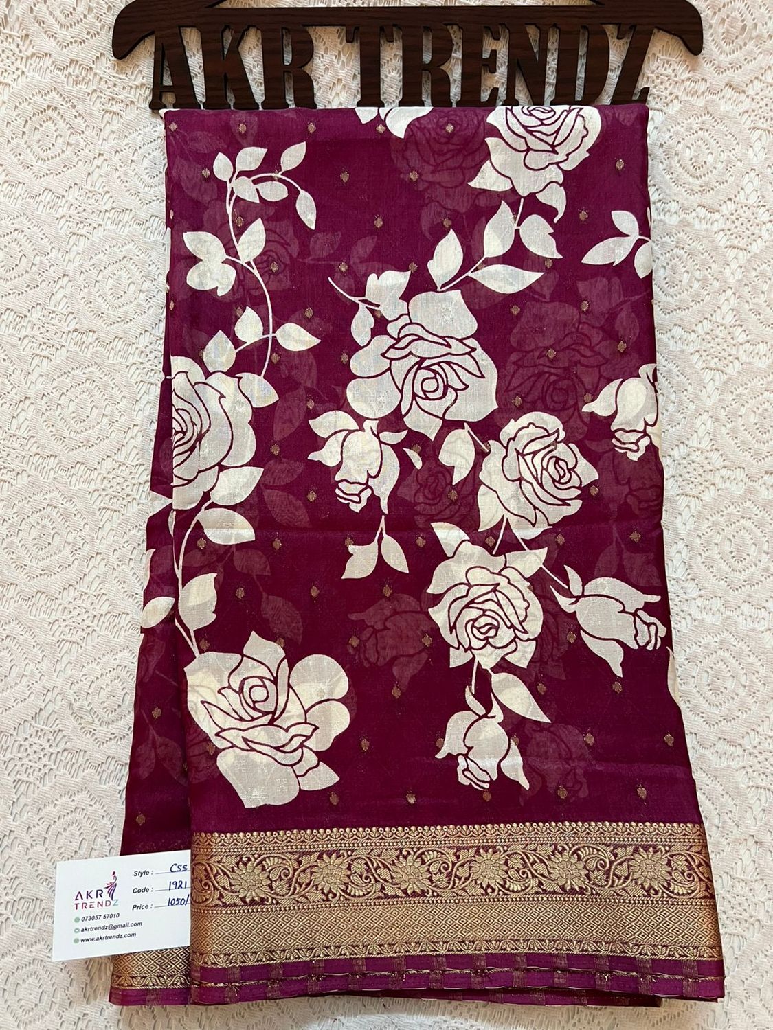 Floral chinnon silk sarees​