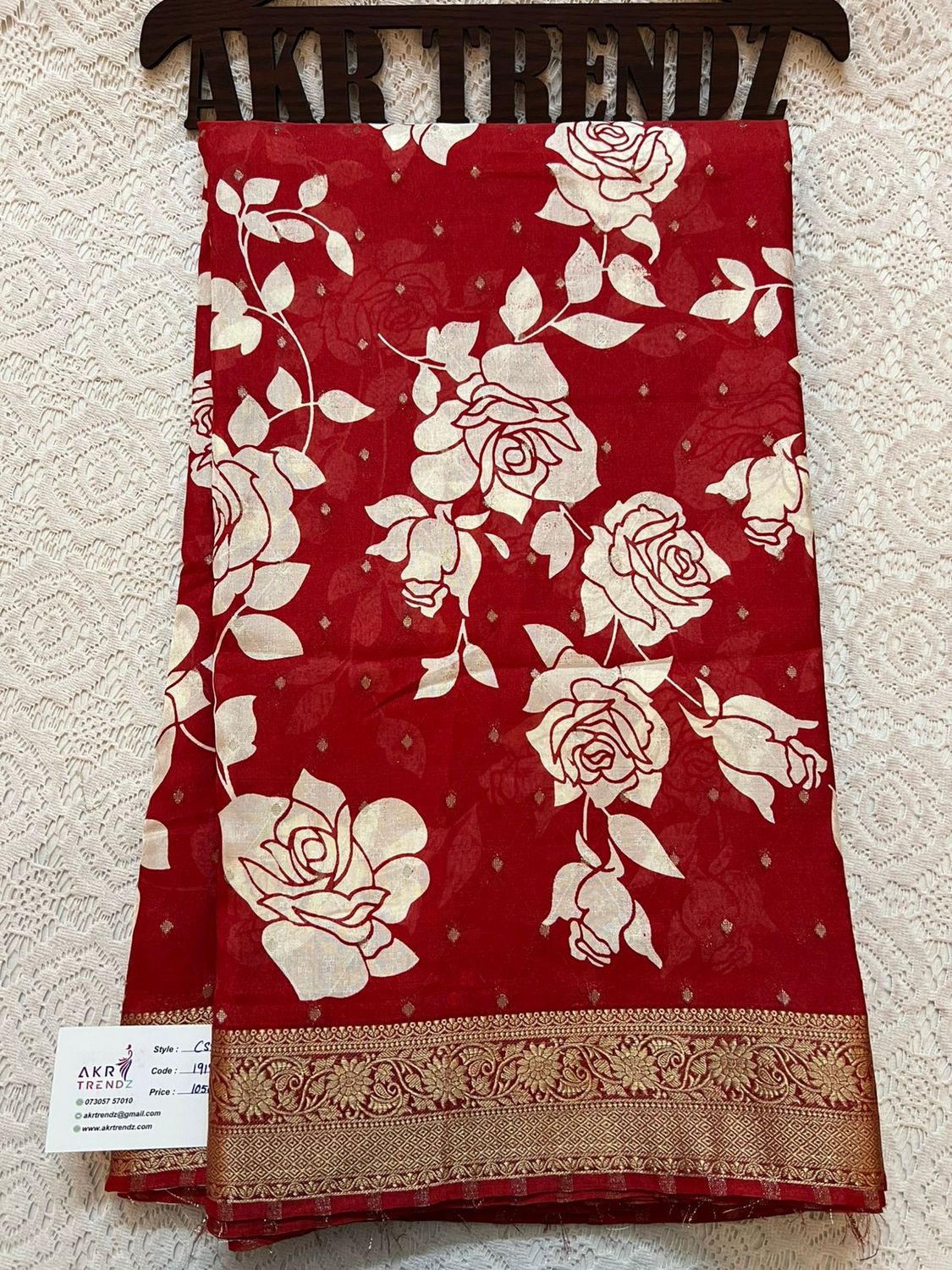 Floral chinnon silk sarees​