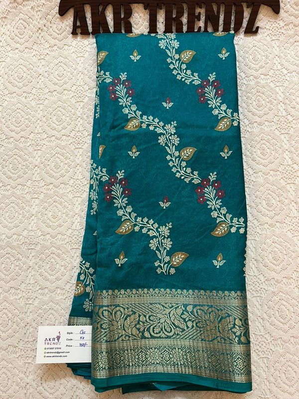 Jacquard border Georgette sarees​