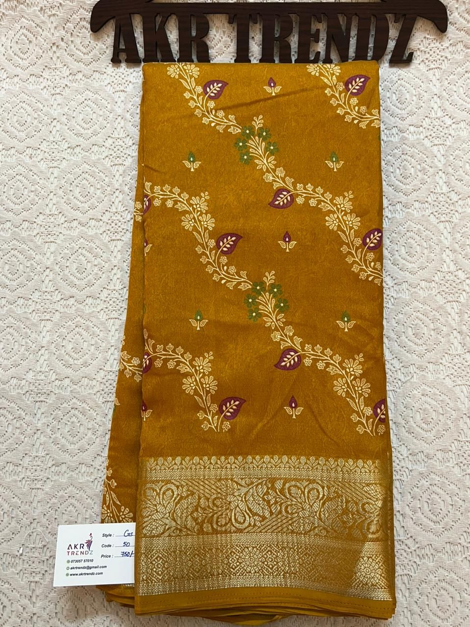 Jacquard border Georgette sarees​