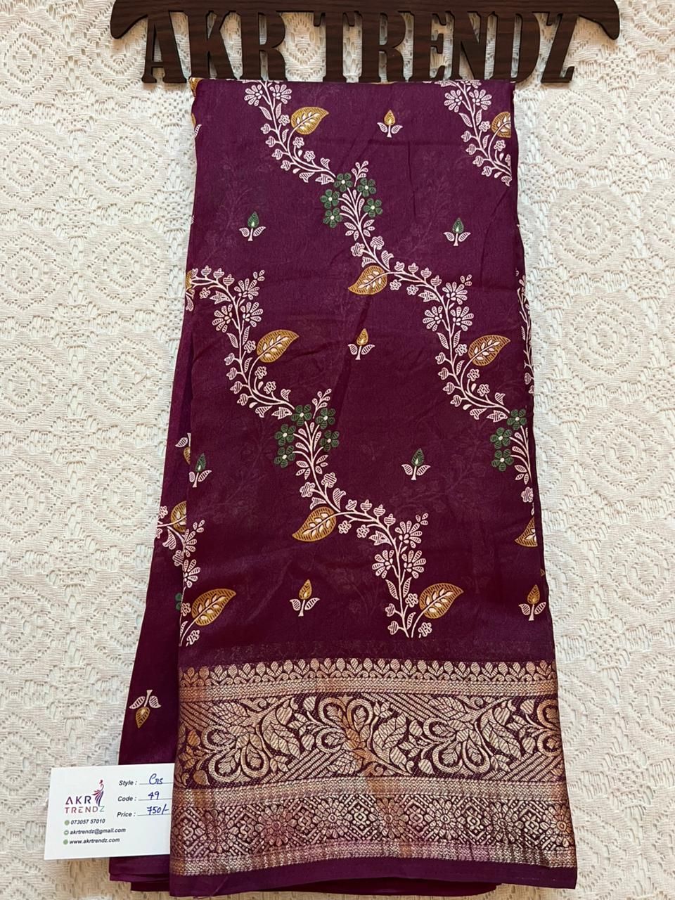 Jacquard border Georgette sarees​