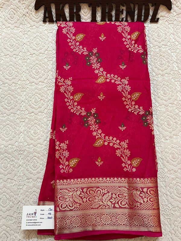 Jacquard border Georgette sarees​