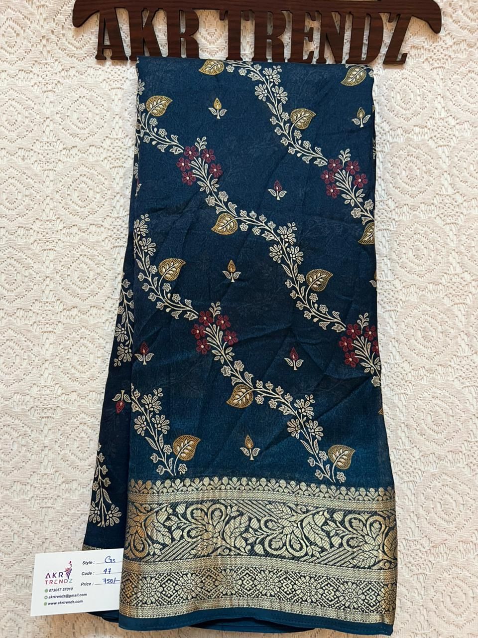 Jacquard border Georgette sarees​