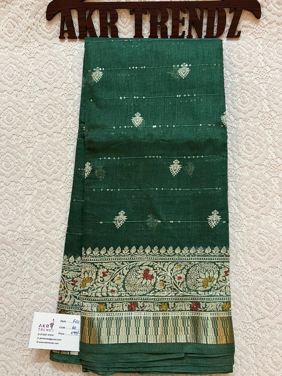 Sequence Fancy cotton sarees​