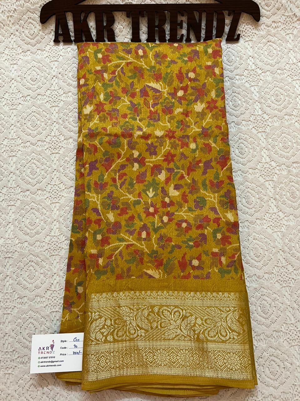 Jacquard border Georgette sarees