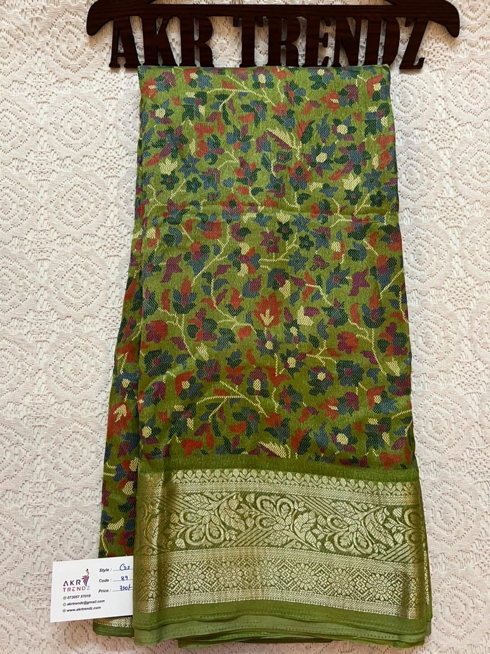 Jacquard border Georgette sarees