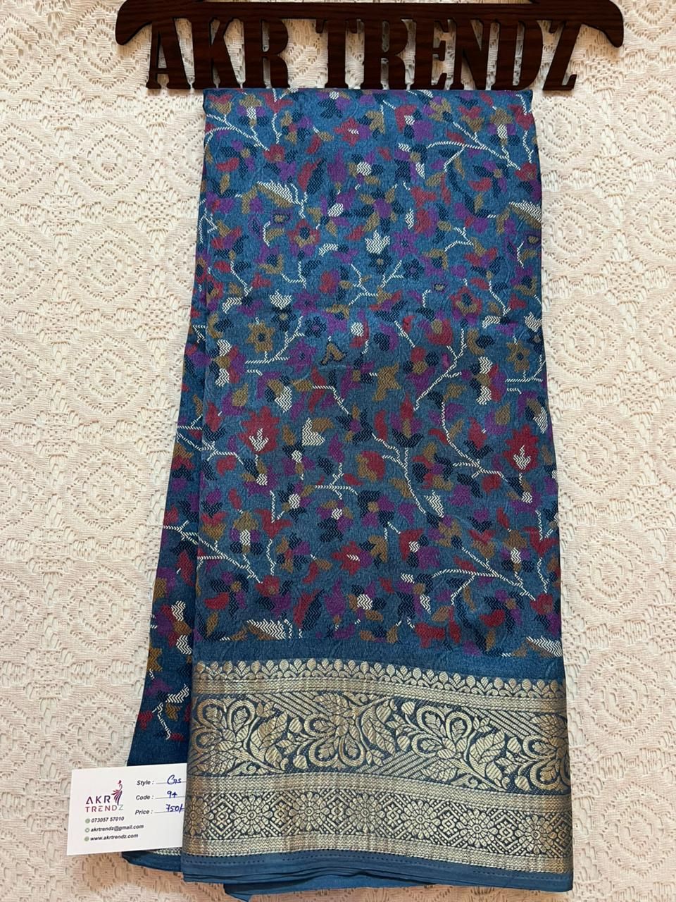 Jacquard border Georgette sarees