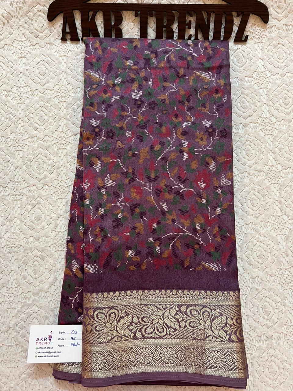 Jacquard border Georgette sarees