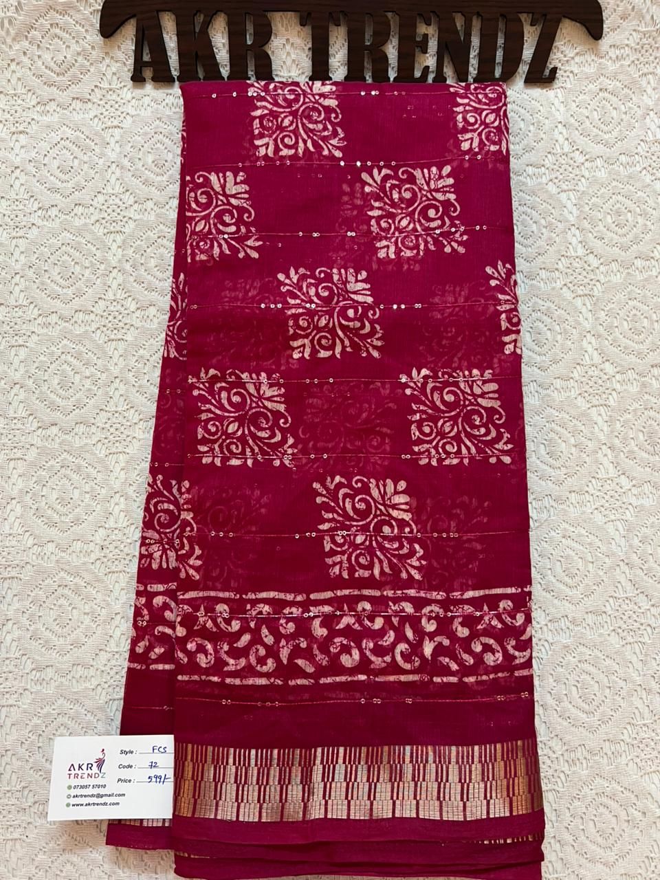 Sequence Fancy cotton sarees