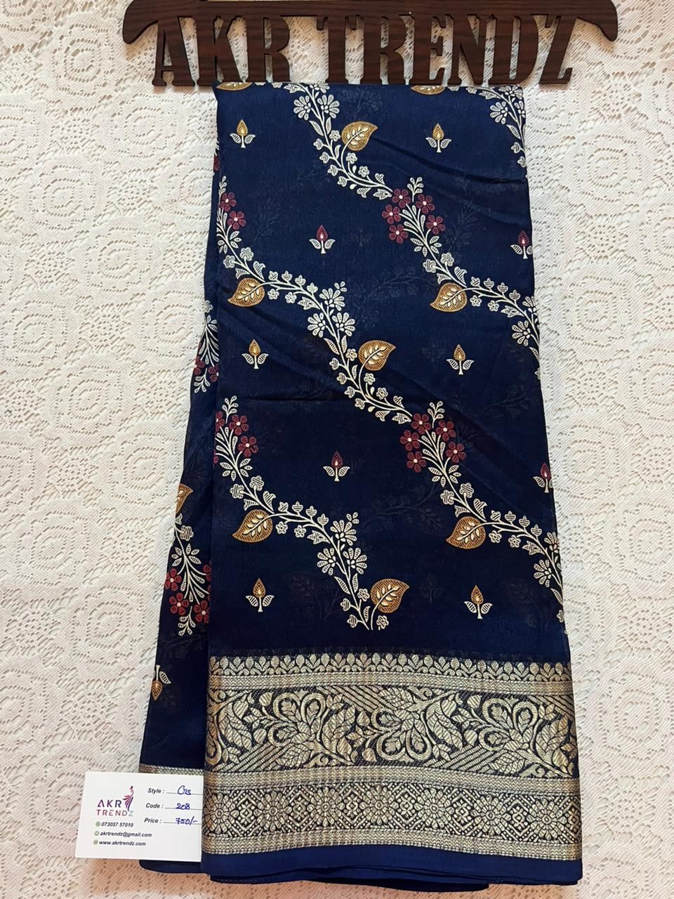 Jacquard border Georgette sarees