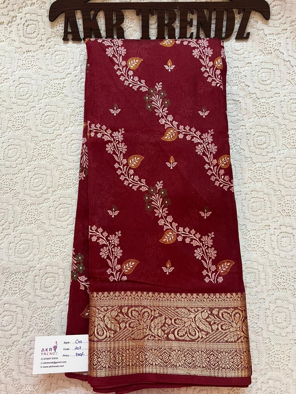 Jacquard border Georgette sarees