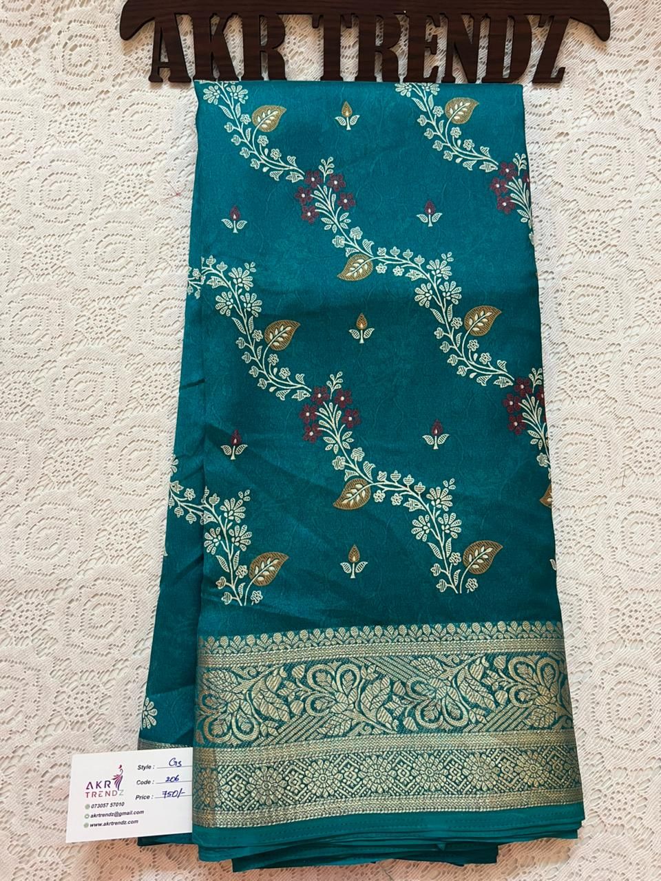 Jacquard border Georgette sarees