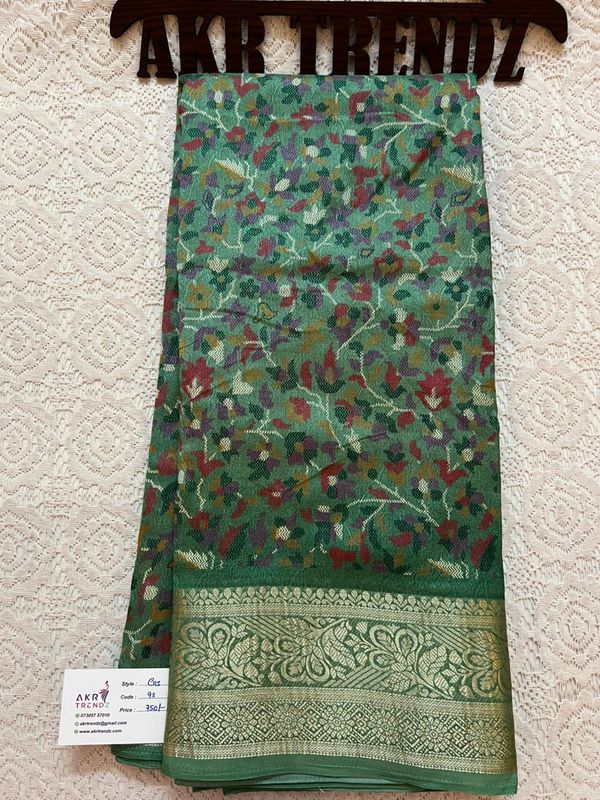 Jacquard border Georgette sarees
