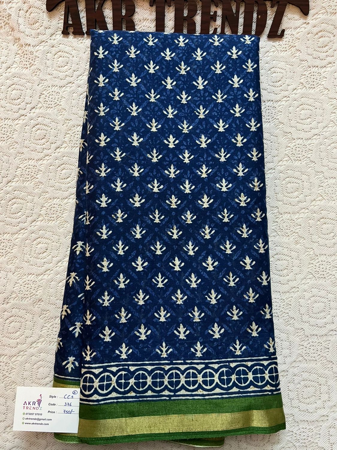 Indigo soft cotton sarees​