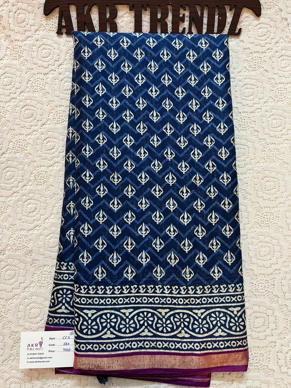 Indigo soft cotton sarees​