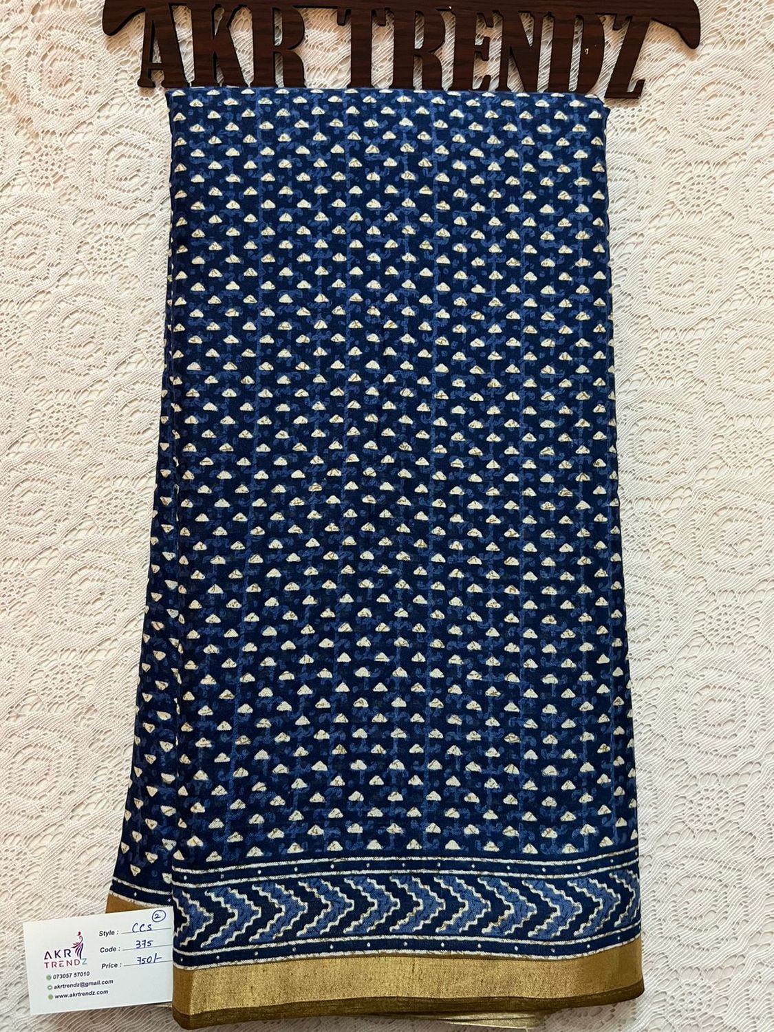 Indigo soft cotton sarees​