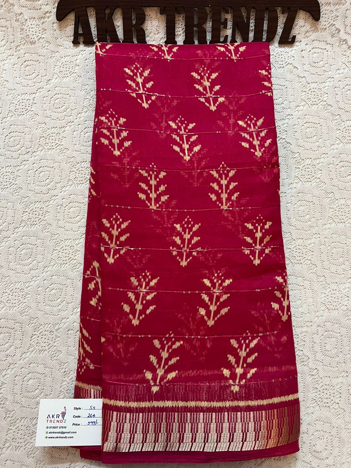 Sequence Fancy cotton sarees