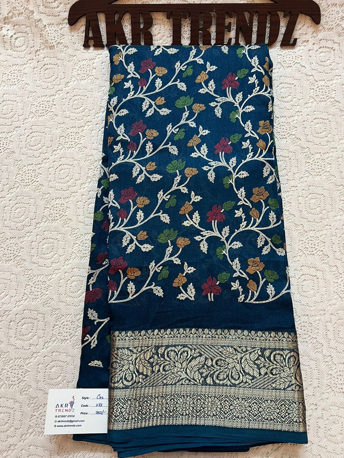 Jacquard border Georgette sarees