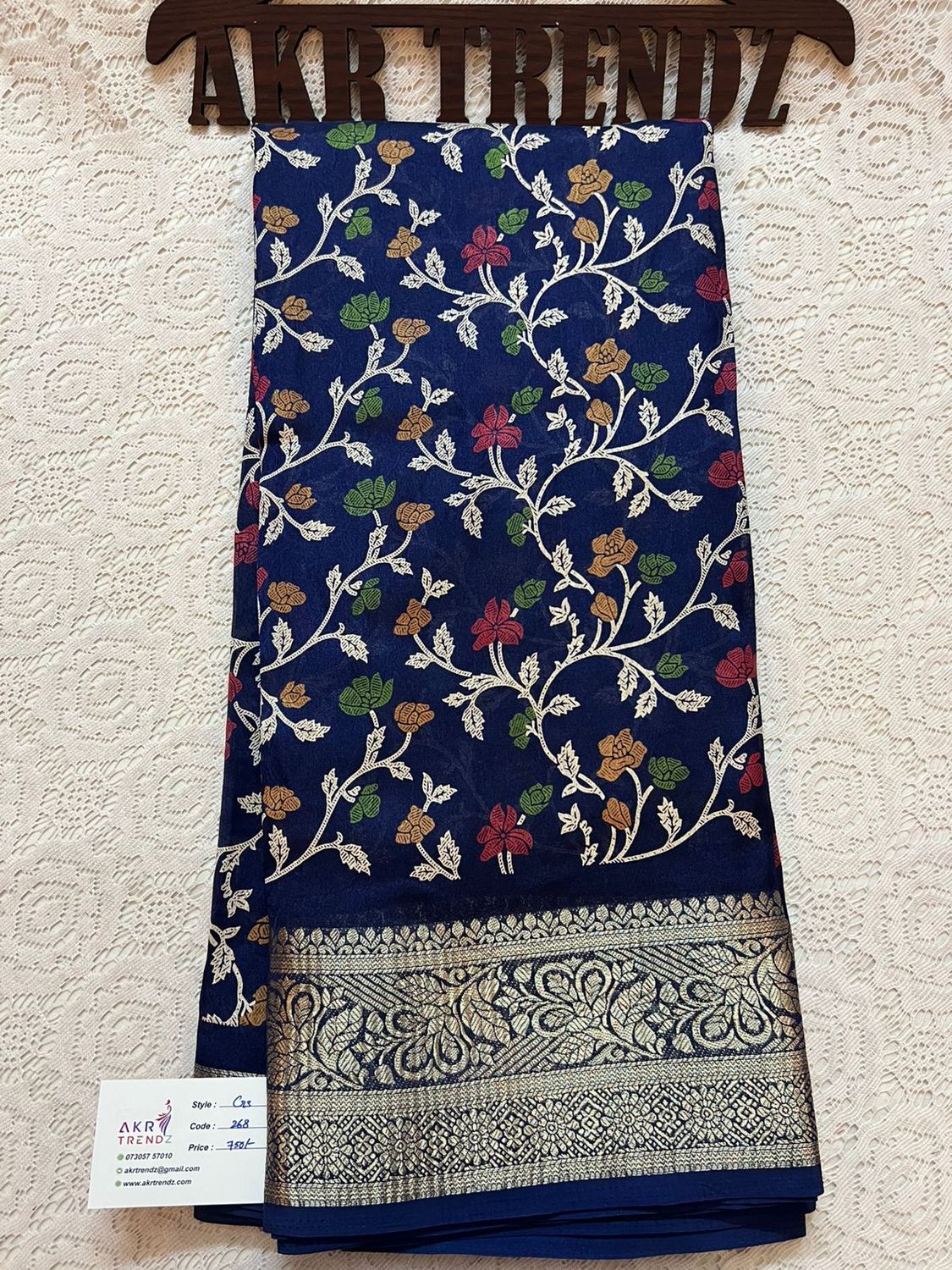 Jacquard border Georgette sarees