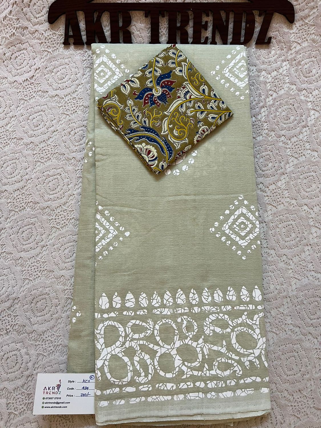Batik print khadi Cotton sarees​