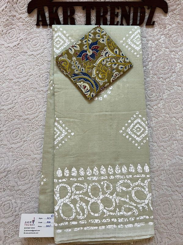 Batik print khadi Cotton sarees​